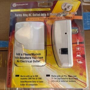 Wireless Phone/Modem Jack - White